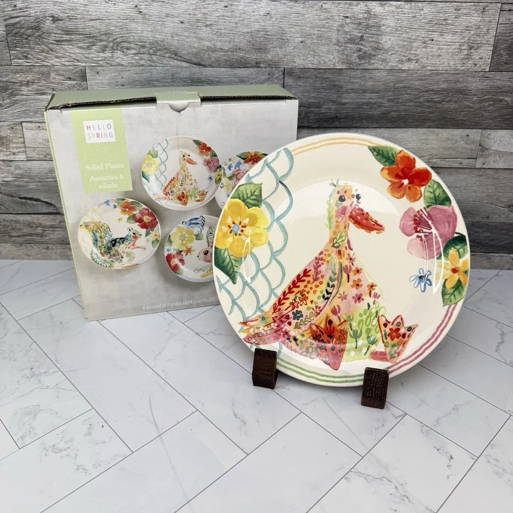 Pier 1 Imports Ironstone Hello Spring Duck 9